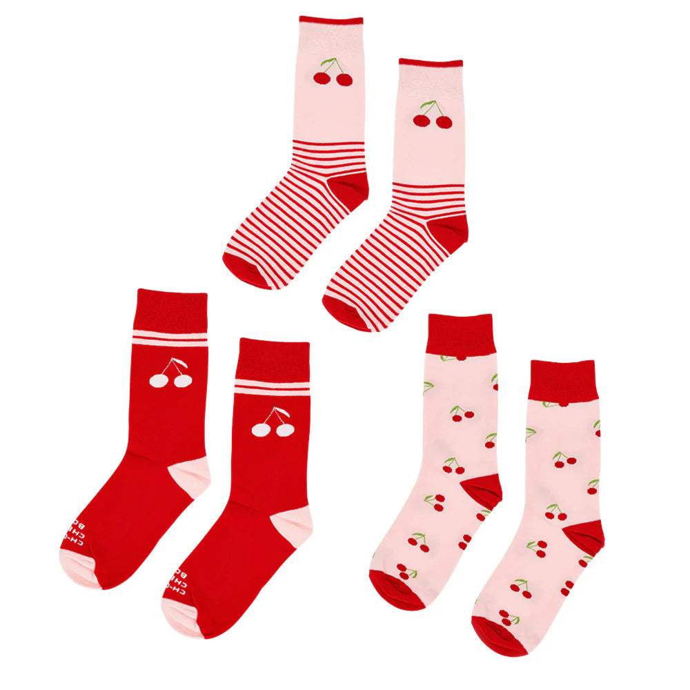 Cherry Socks 3 pack