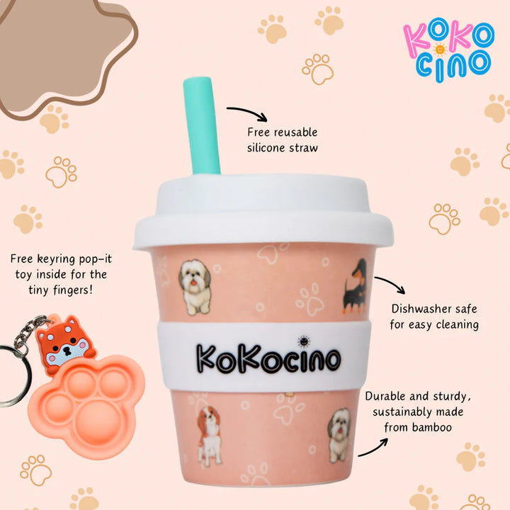 Pawesome Cuppupcino Babyccino Cup + Straw + Pop-It Toy 120ml