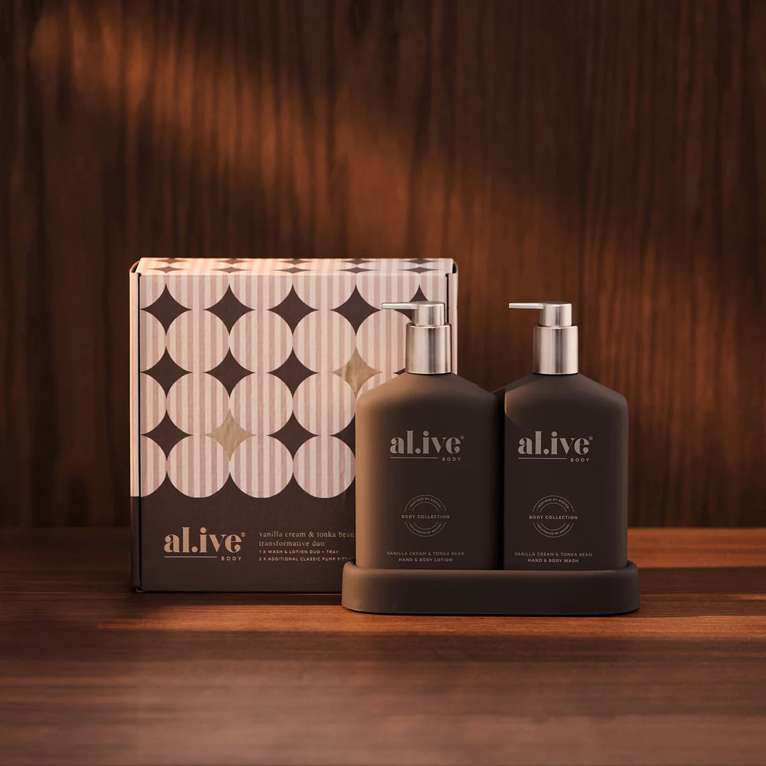 TRANSFORMATIVE WASH & LOTION DUO - VANILLA CREAM & TONKA BEAN