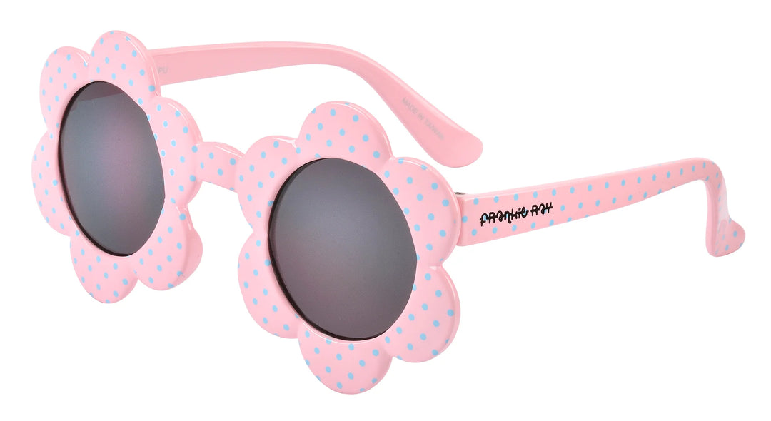 Daisy Glasses - Pink with Aqua Spots