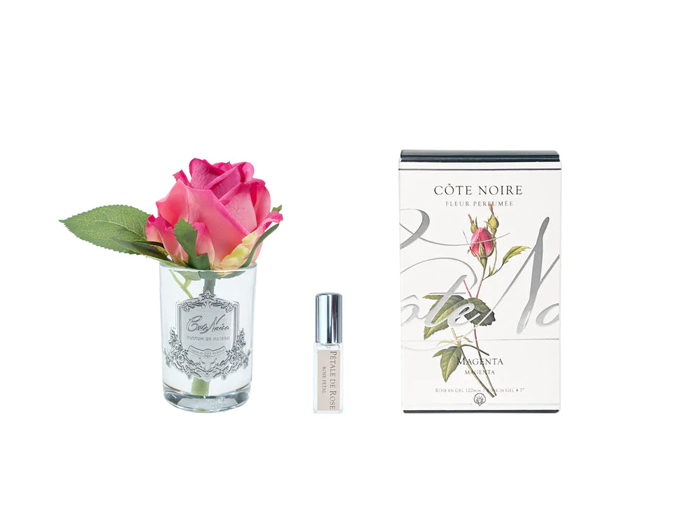 PERFUMED NATURAL TOUCH ROSE BUD - CLEAR - MAGENTA