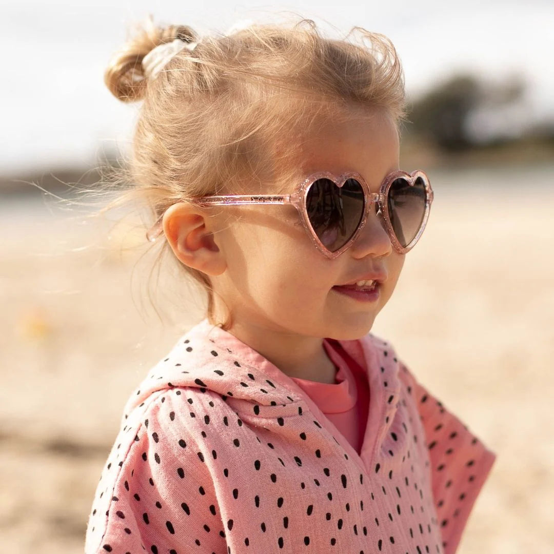 Heart Sparkle Pink Glitter Glasses- 3 + years