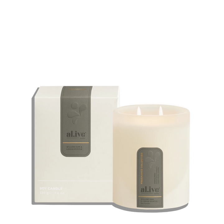 soy candle - willow gum & lemon myrtle