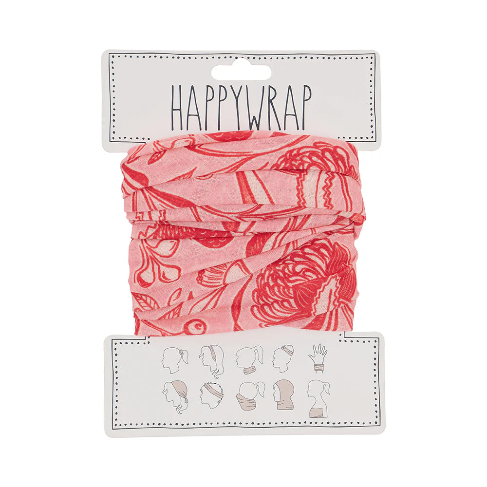 HAPPYWRAP - TRAILING NATIVES RED MS
