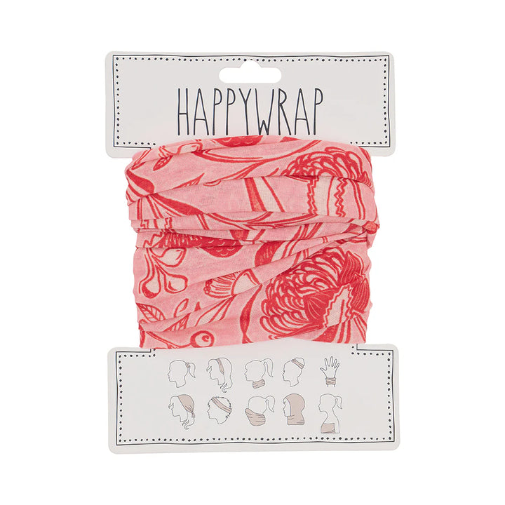 HAPPYWRAP - TRAILING NATIVES RED MS