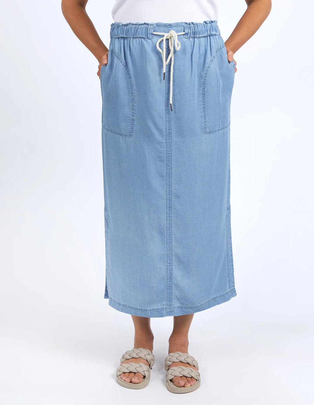 Penny Utility Skirt Mid Blue Wash