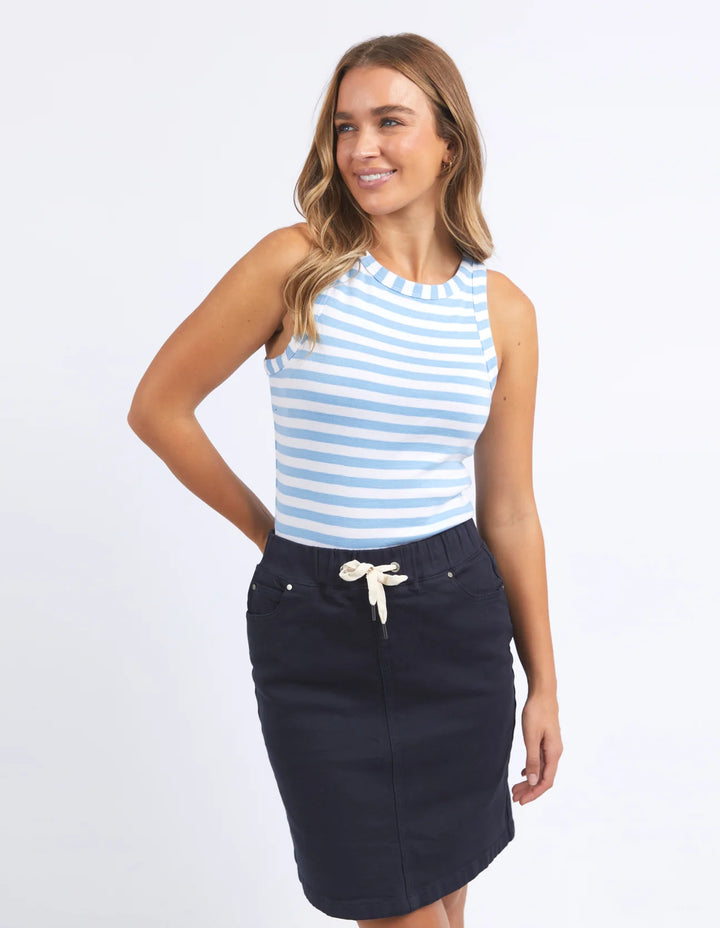 Ruth Tank Blue Bell/ White Stripe