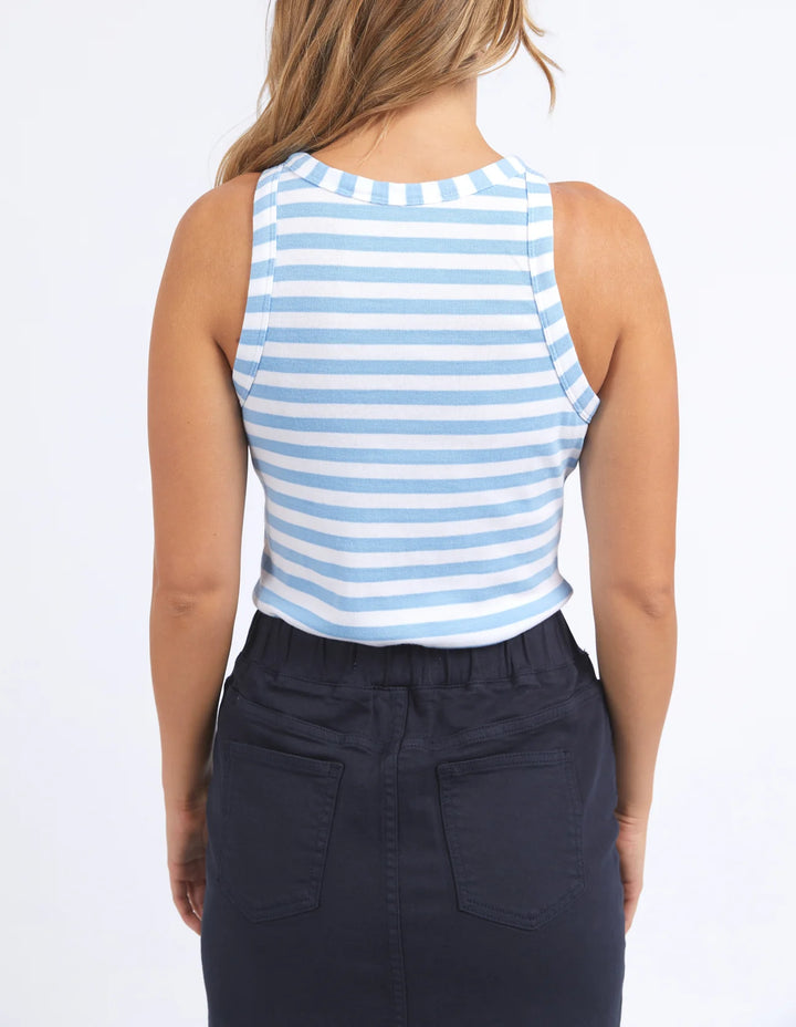 Ruth Tank Blue Bell/ White Stripe