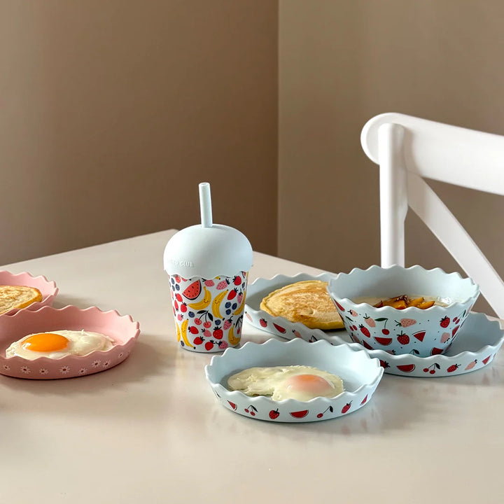 Fruits Blue Mini Smoothie Cup & Straw 200ml