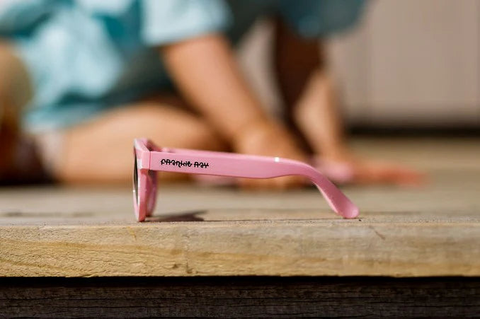 Daisy Glasses - Pink with Aqua Spots