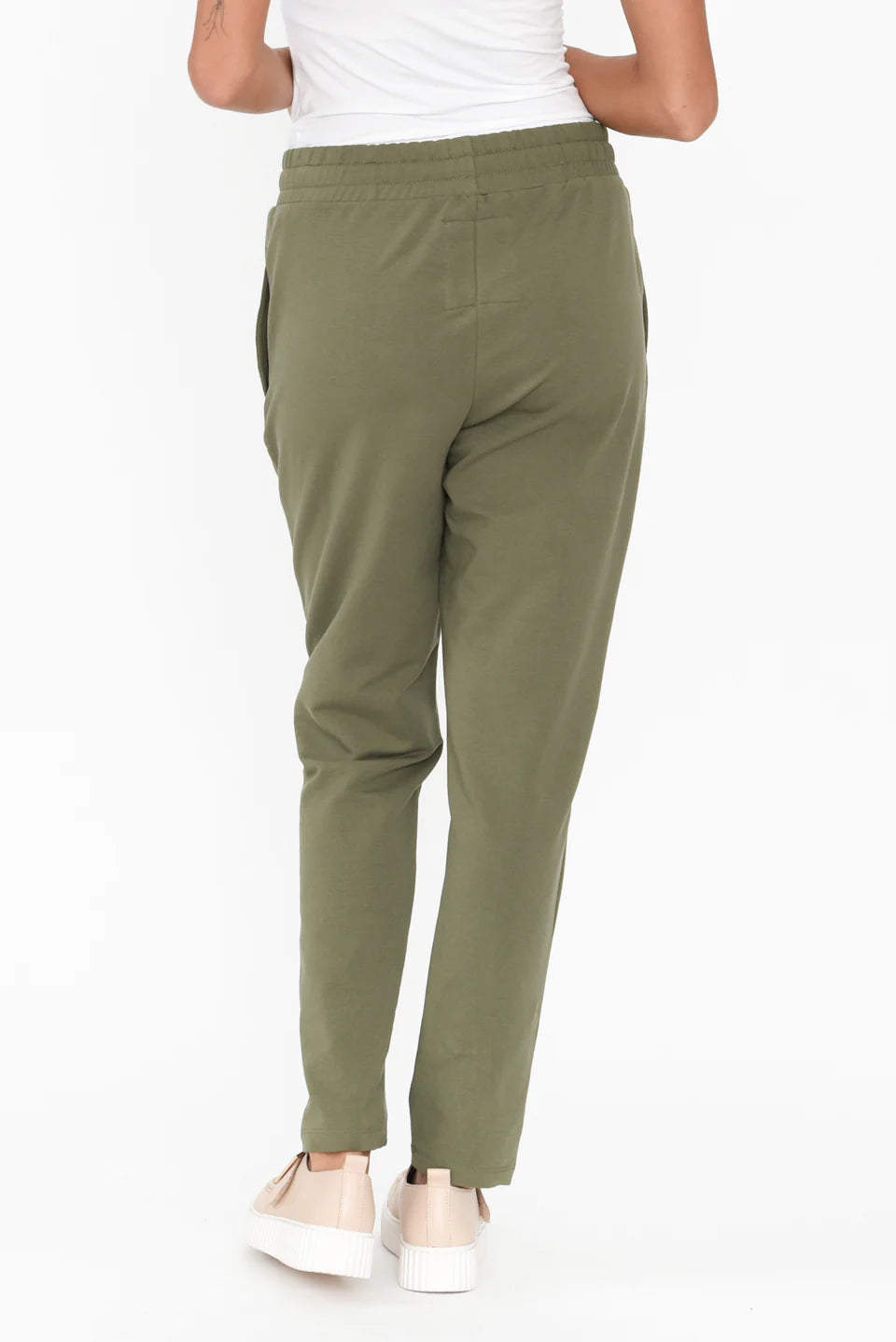 Lobby Khaki Cotton Relaxed Sweatpants