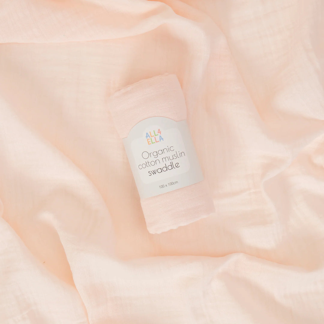 Cotton Muslin Swaddle - Pink