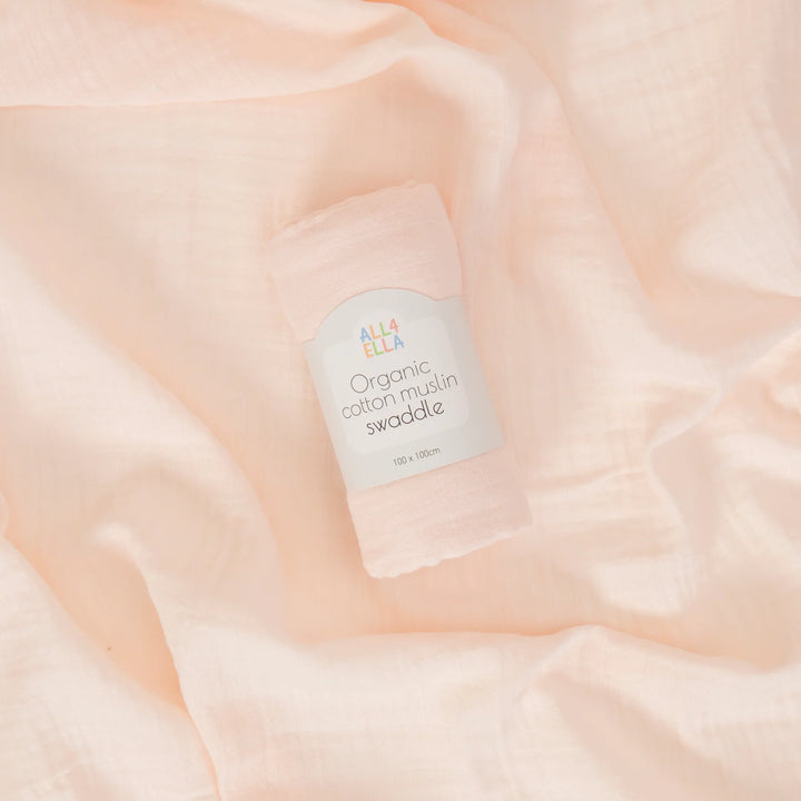 Cotton Muslin Swaddle - Pink
