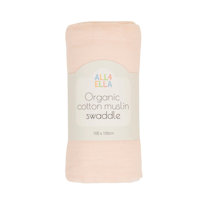 Cotton Muslin Swaddle - Pink