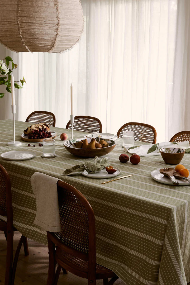 Abel Green Stripe Tablecloth 150x300cm