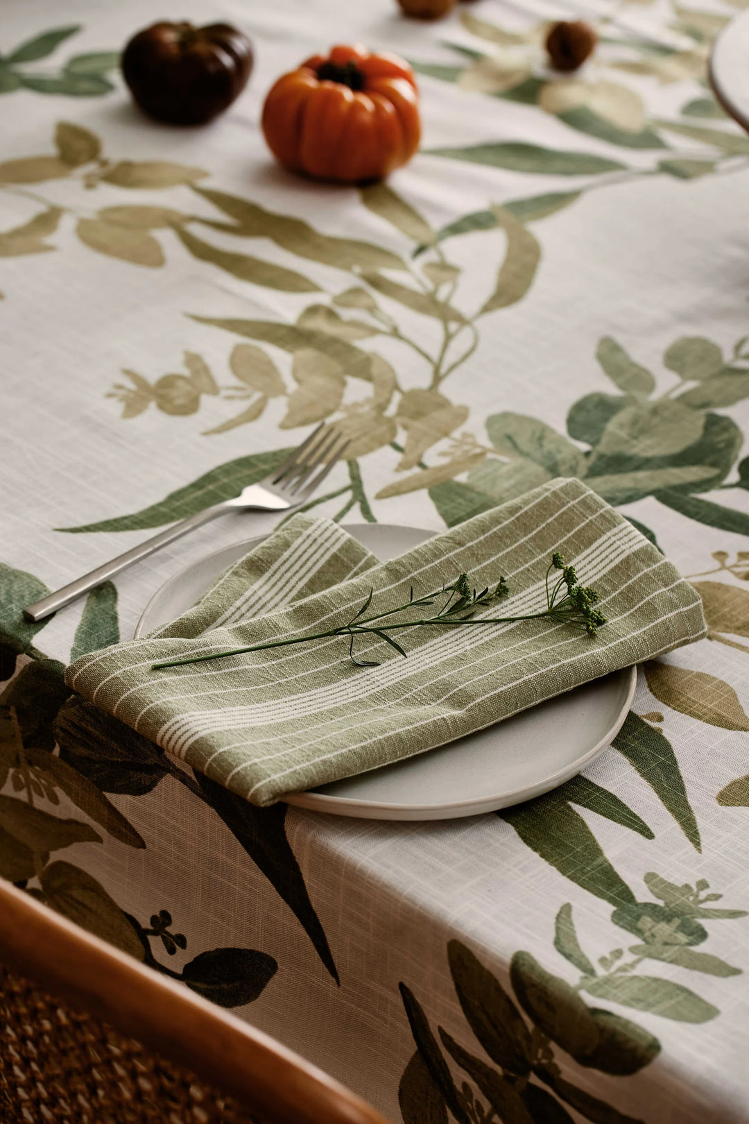 Abel Green Stripe Napkin Set 4