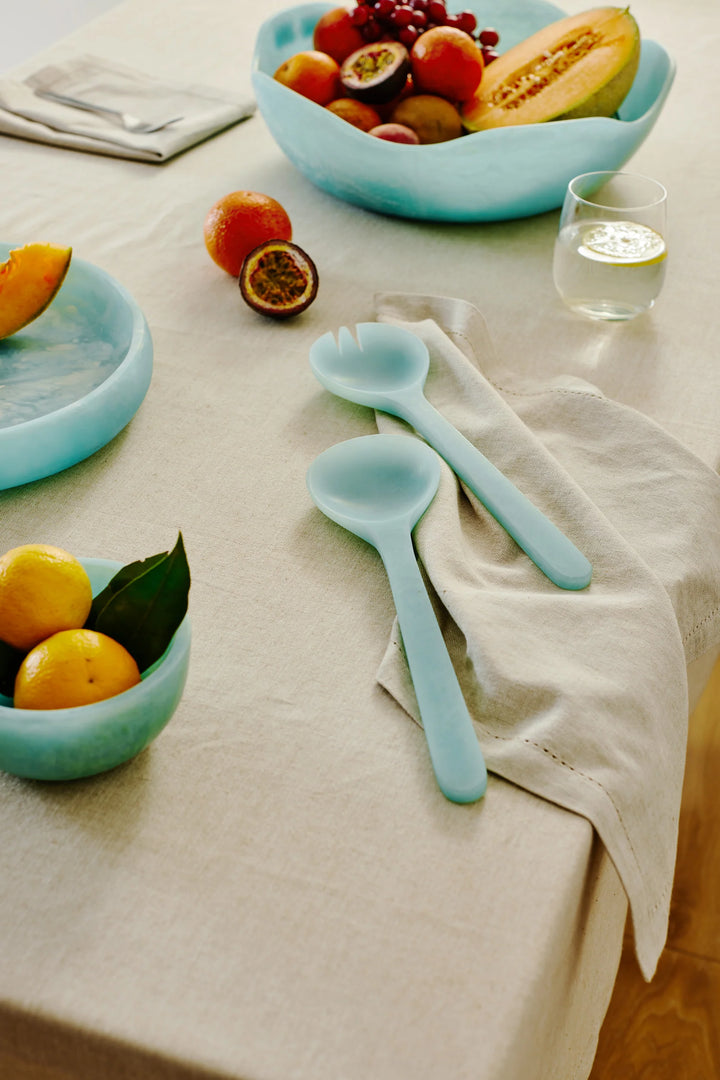 Aries Aqua Salad Server Set