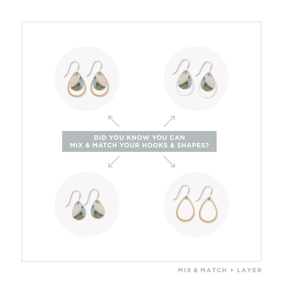KIASMIN 2 AURA LAYERED ICONIC OUTLINE DROP EARRINGS