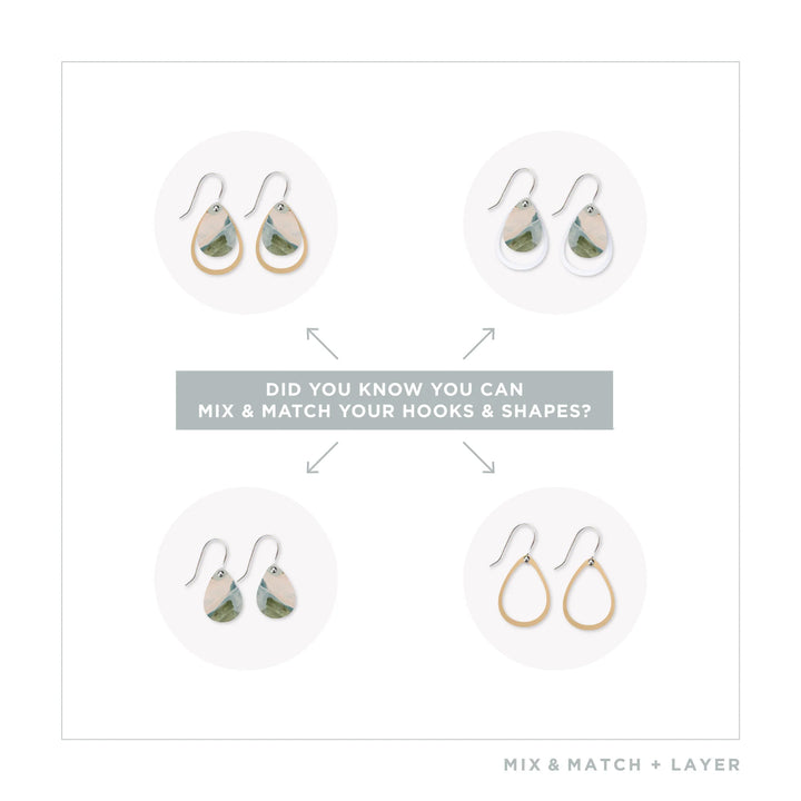 KIASMIN 2 AURA LAYERED ICONIC OUTLINE DROP EARRINGS