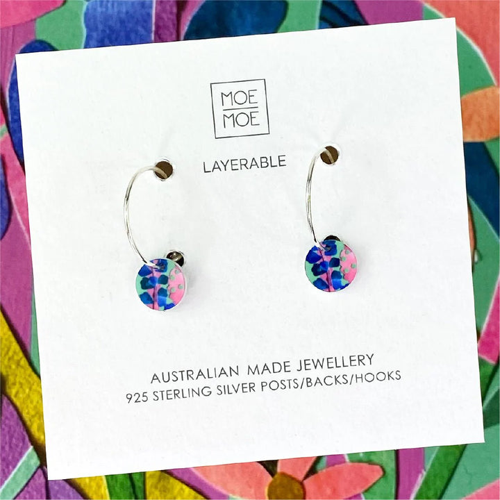 LAURA BLYTHMAN FLORAL SCAPE MINI CIRCLE HOOP