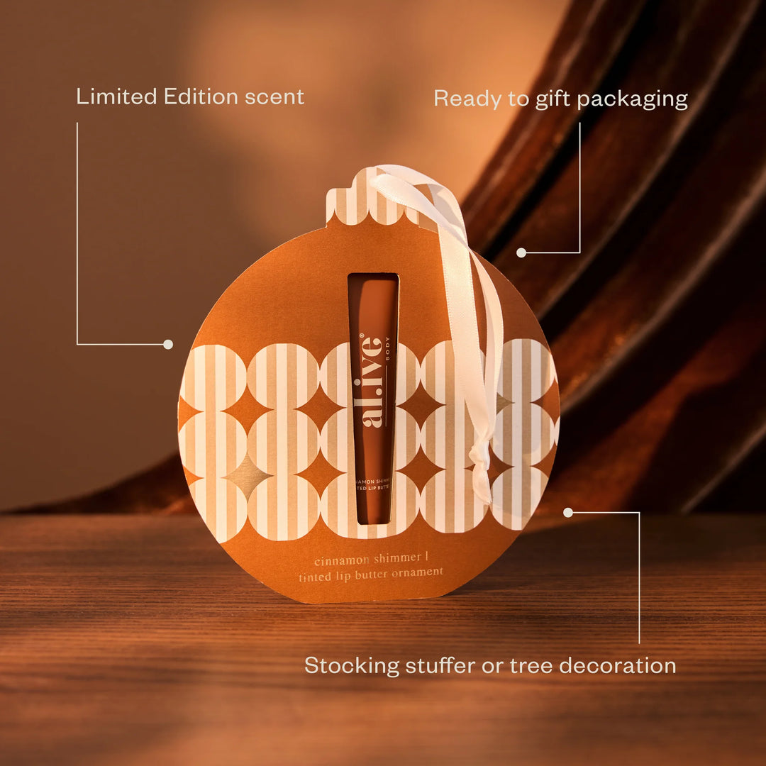 TINTED LIP BUTTER ORNAMENT - CINNAMON AND CITRUS