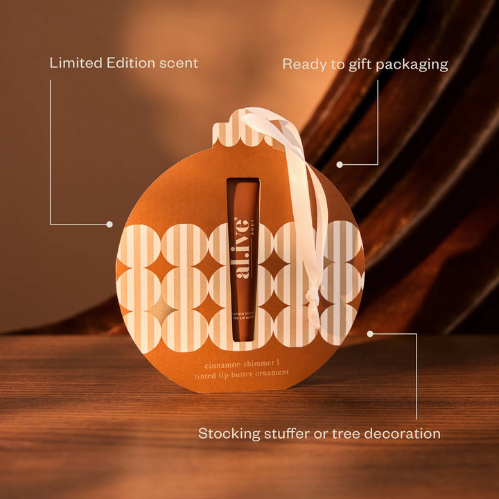 TINTED LIP BUTTER ORNAMENT - CINNAMON AND CITRUS