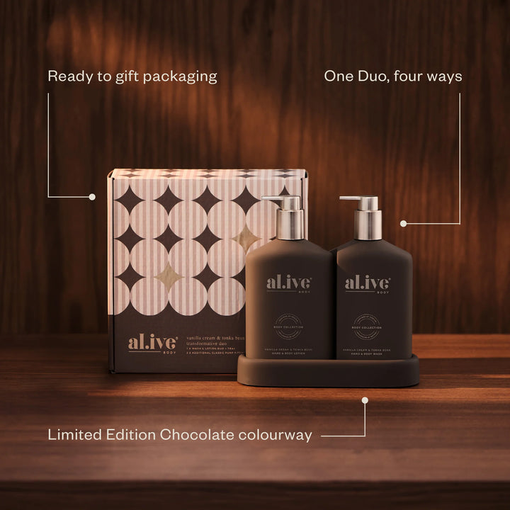 TRANSFORMATIVE WASH & LOTION DUO - VANILLA CREAM & TONKA BEAN