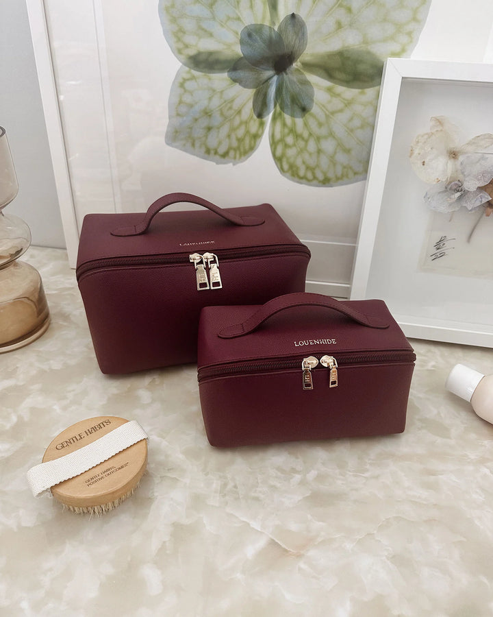 Orion & Ellis Burgundy Cosmetic Case Set