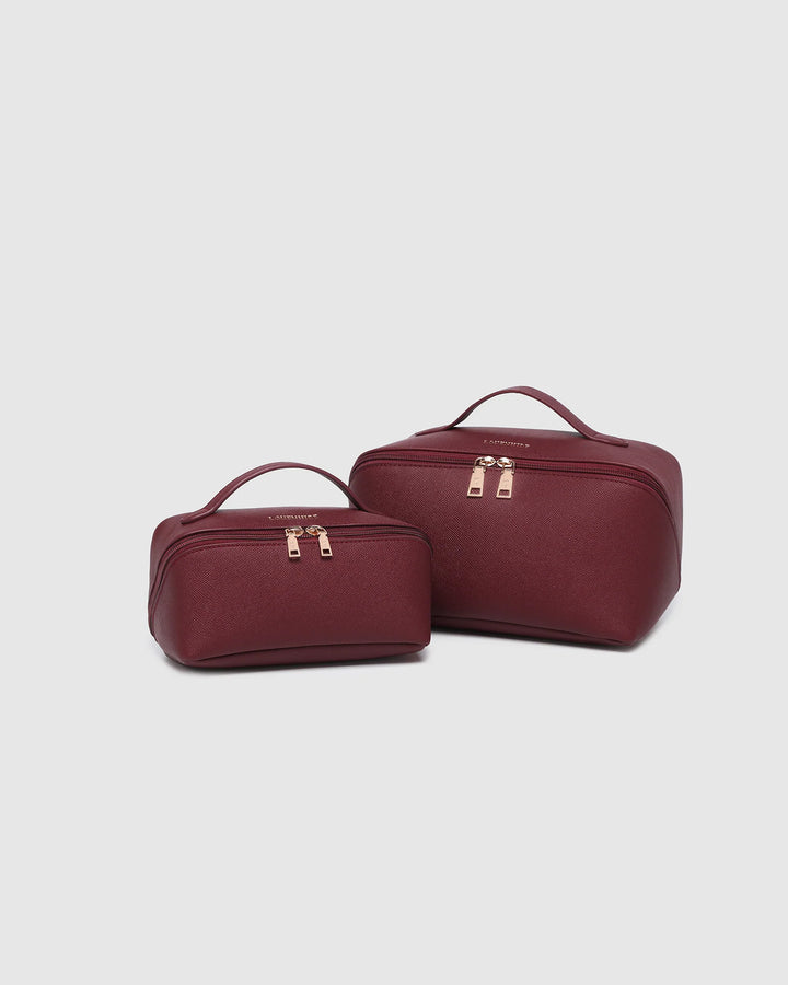 Orion & Ellis Burgundy Cosmetic Case Set