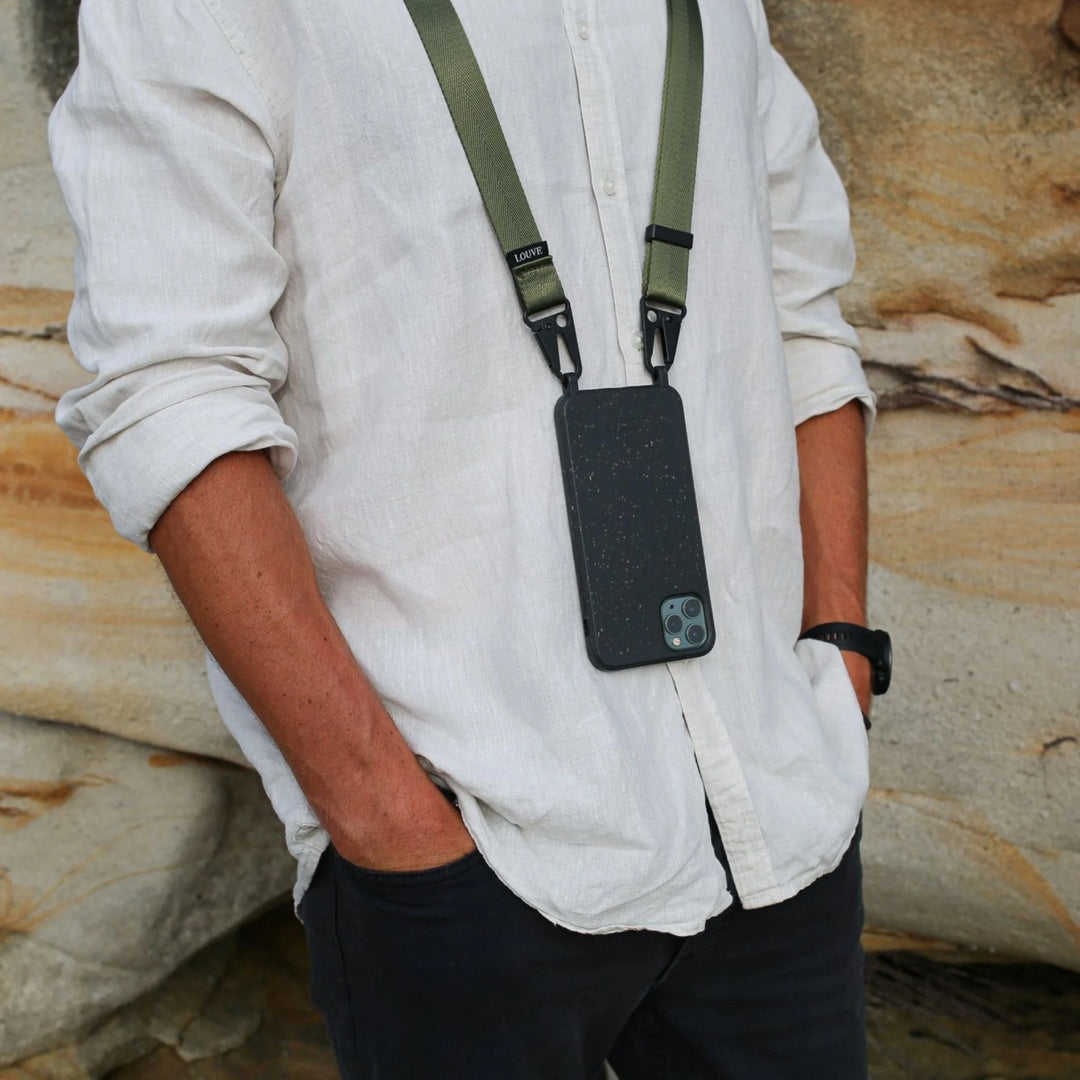 Olive Green Crossbody Phone Lanyard