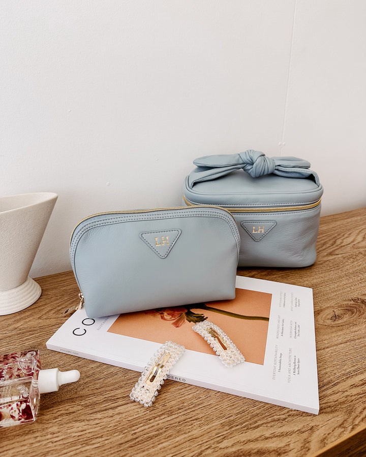 Shona Greta Cosmetic Case Set - Dusty Blue