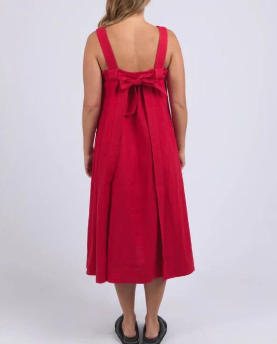 Lourdes Dress - Crimson