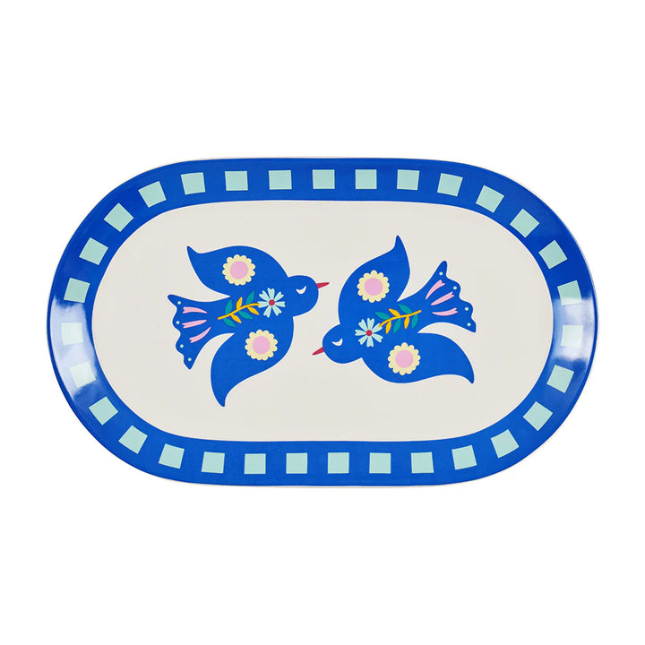 SERVING PLATTER- FIESTA BIRD RL