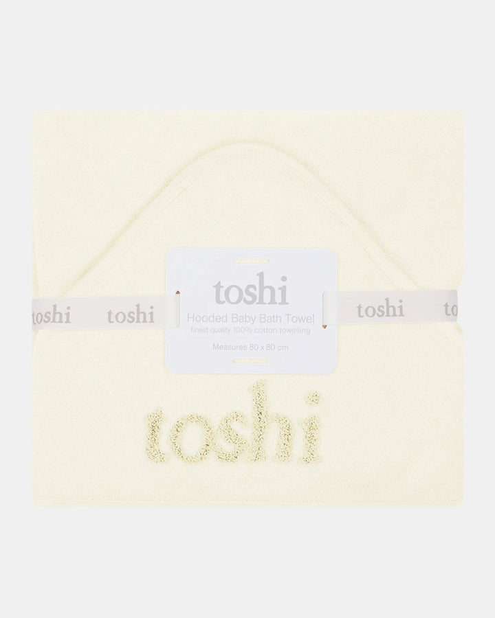 Hooded Baby Bath Towel Yummy - Cream