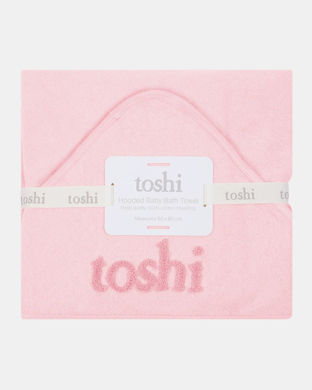 Hooded Baby Bath Towel Yummy - Misty Rose