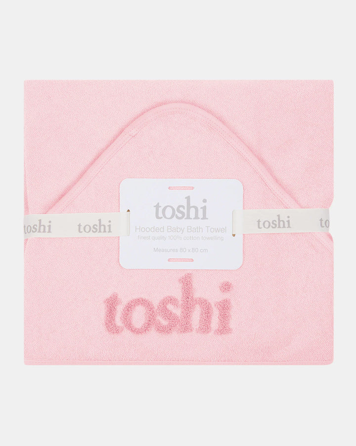 Hooded Baby Bath Towel Yummy - Misty Rose