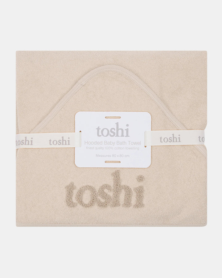 Hooded Baby Bath Towel Yummy - Oatmeal