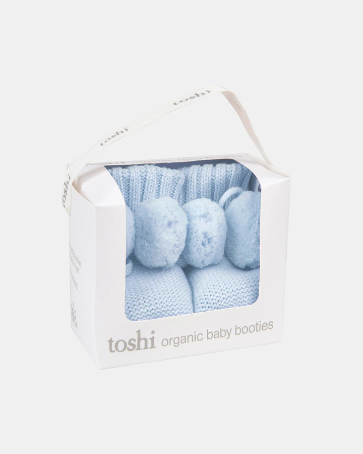 Organic Booties Bluebird