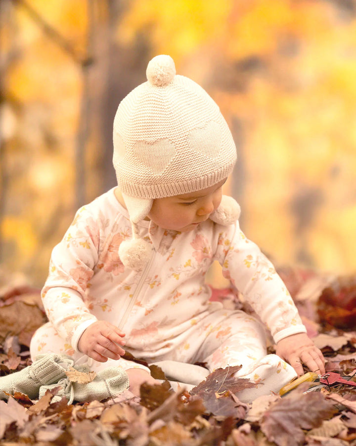 Organic Earmuff Heart Feather