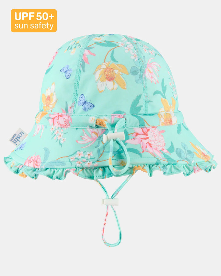 Swim Bell Hat Ripple - Waratah Mint