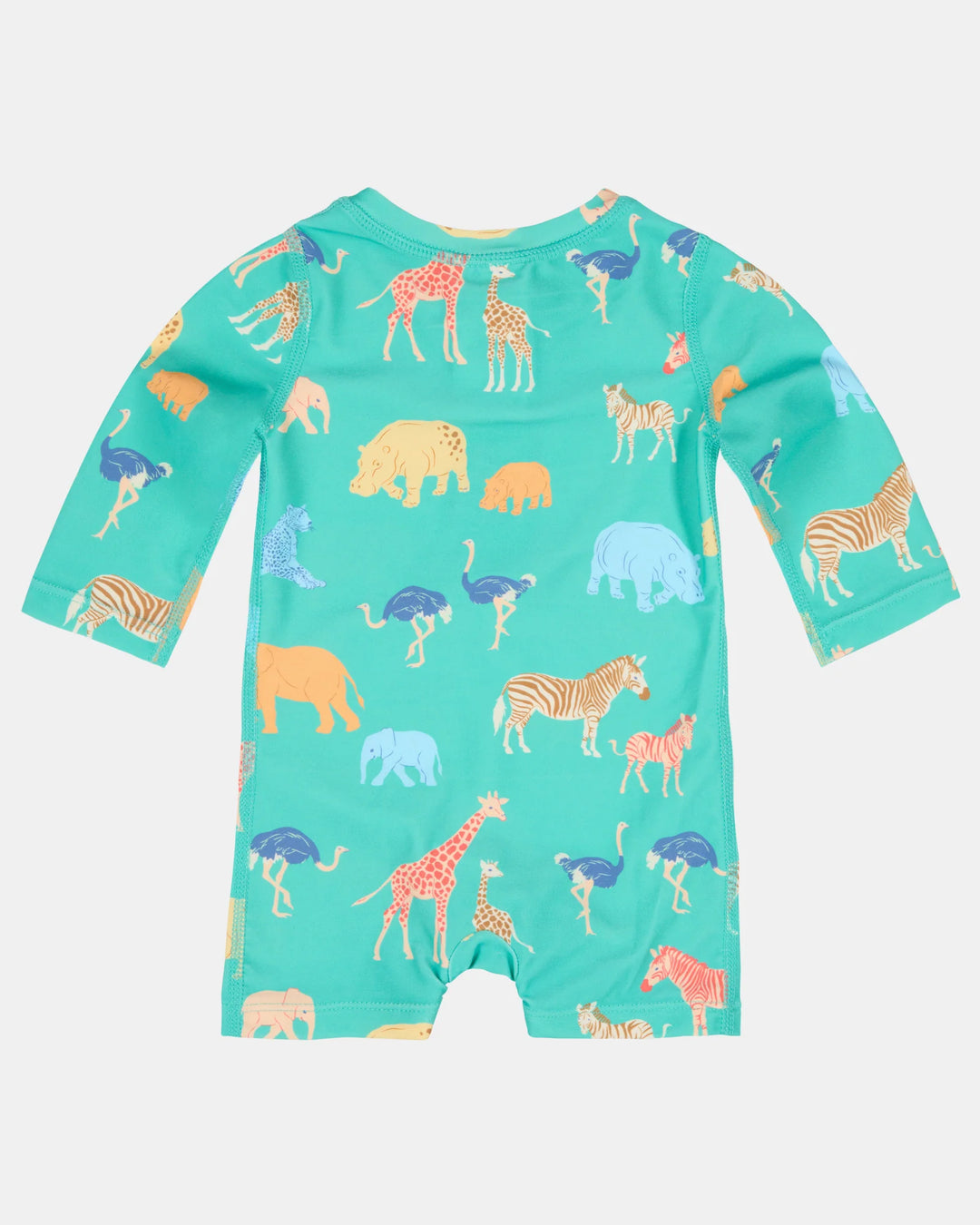 Swim Onesie Long Sleeve Splash - Congo Seagrass