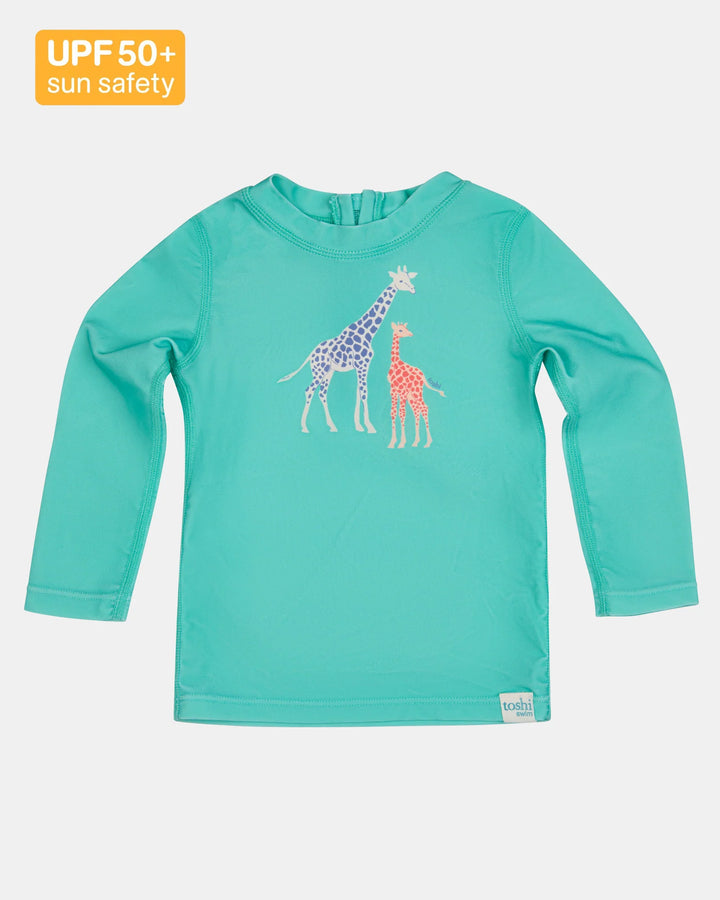 Swim Rashie Long Sleeve Ripple - Congo Seagrass