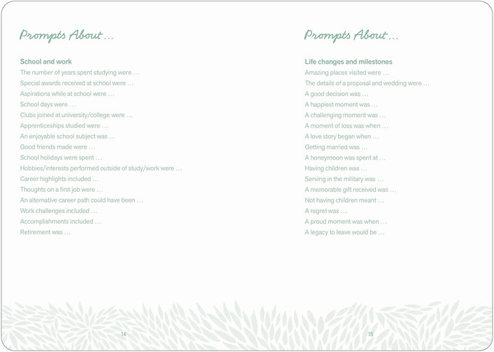My Family Tree - A Keepsake Guided Journal