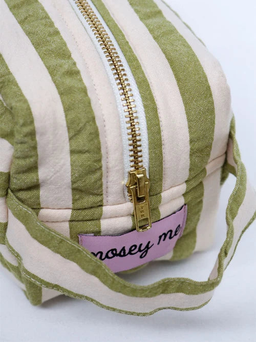 Pistachio Seersucker Dopp Kit