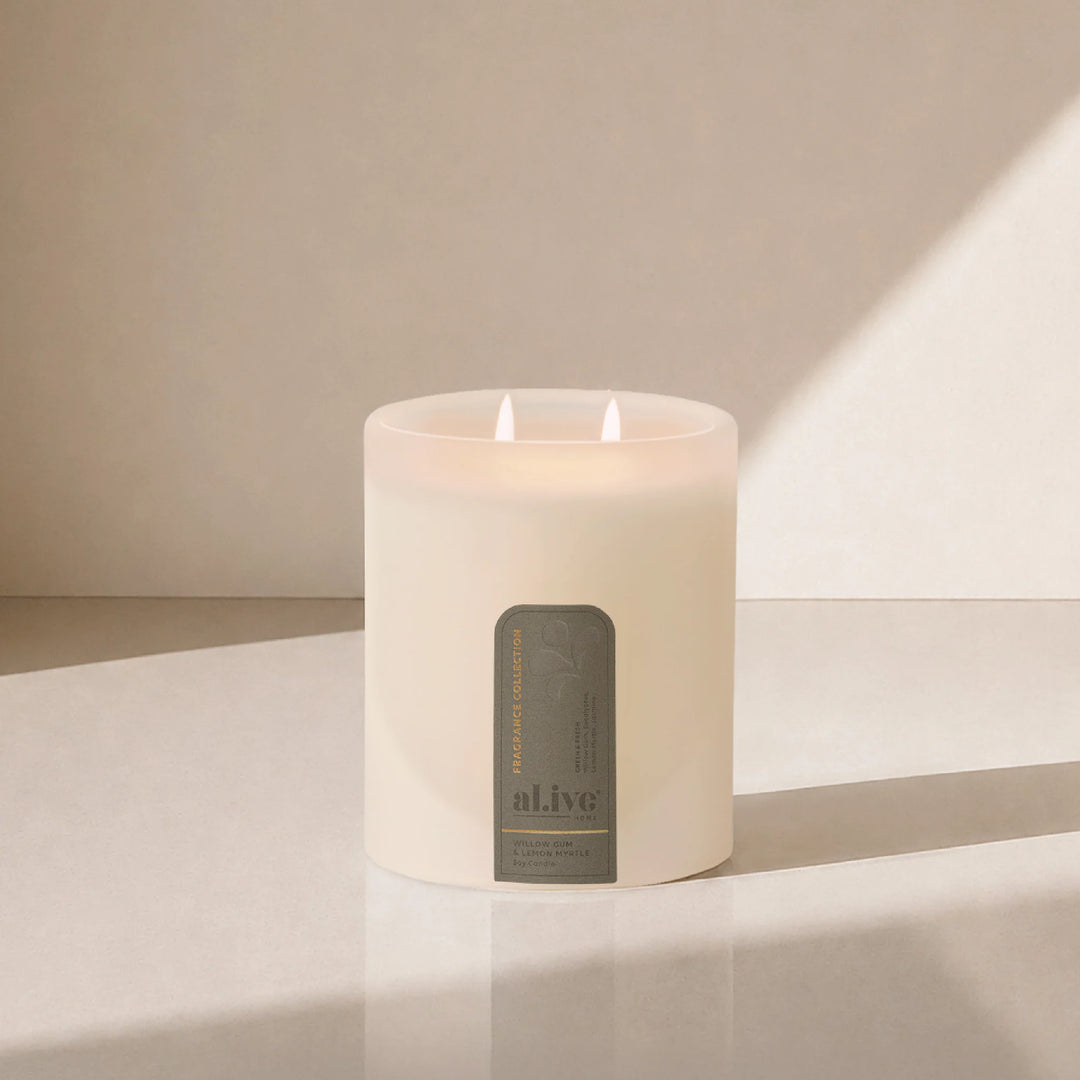 soy candle - willow gum & lemon myrtle