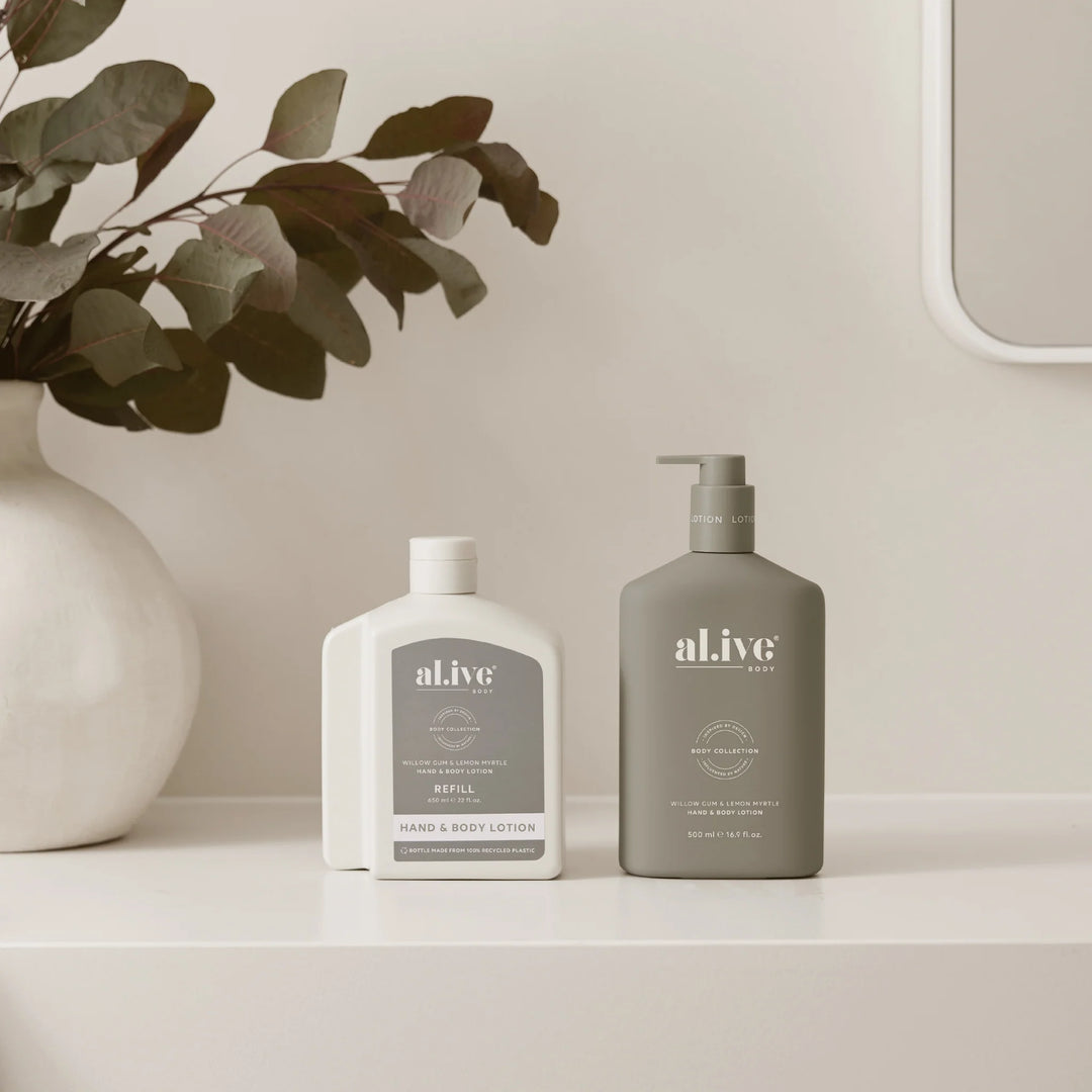 650ML LOTION REFILL - WILLOW GUM & LEMON MYRTLE