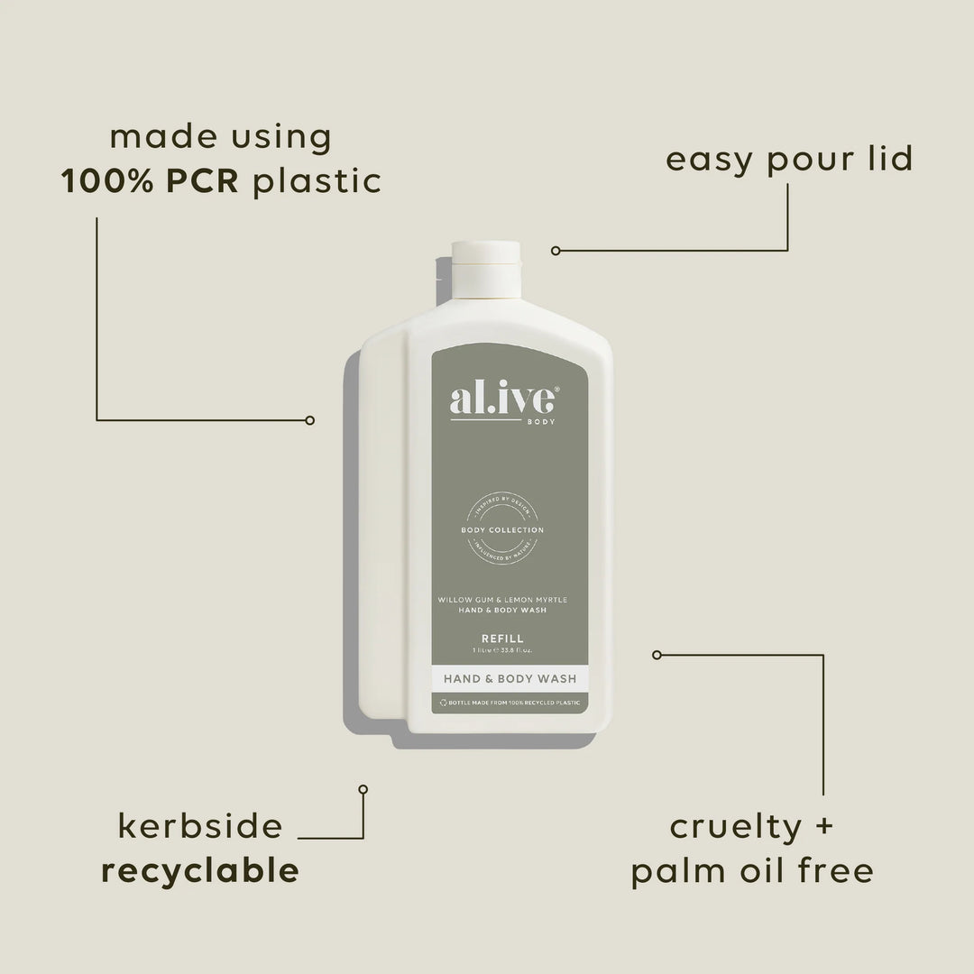 1 L WASH REFILL - WILLOW GUM & LEMON MYRTLE