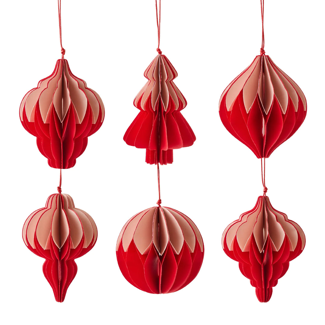 Natalia Paper Red/Pink Assorted Decoration Set
