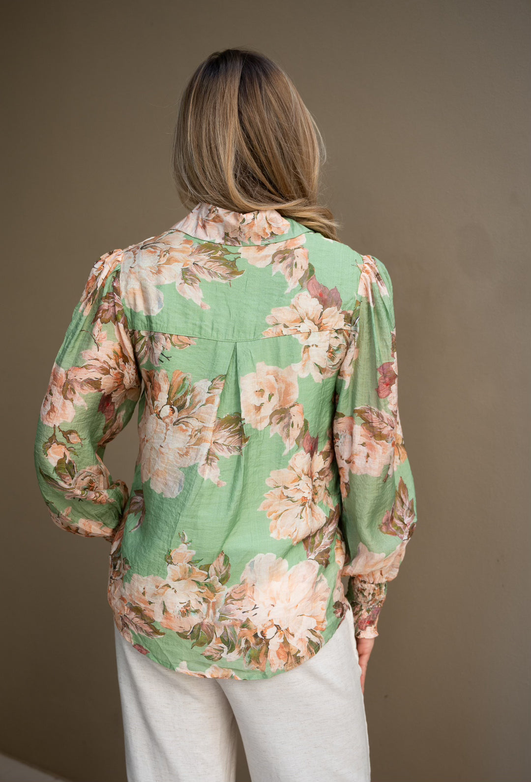 Peony Lace Trim Blouse