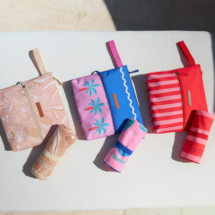 BEACH WET POUCH - RED STRIPE